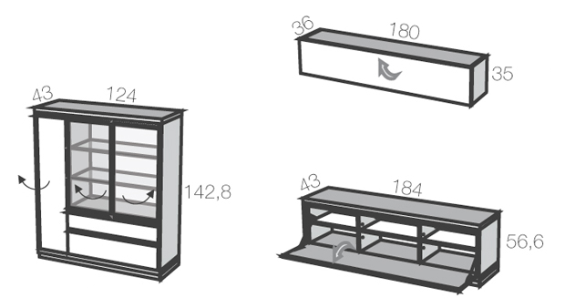 dimensions des meubles de salon tv